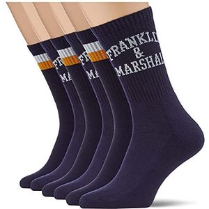 Franklin & Marshall heren sok, blauw/wit/goud, 40 EU