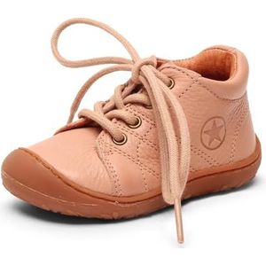 Casual Schoenen - Vlees Rubber - Plat - Echt Leer - Veters