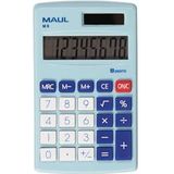 MAUL Calculator M8, groot display, 8 cijfers, standaardfuncties voor kantoor, thuis, school, functietoetsen gekleurd, zonne/batterij, blauw