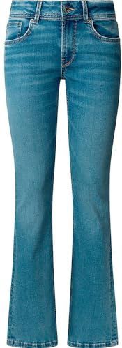 Jeans - Skinny Fitting Flare - Hemelsblauw - Powerflex Denim