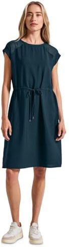 Street One - Dames Jurk - Turkoois - Met Mesh Details