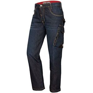 BP 1990 038 unisex Worker Jeans washed van katoen met stretchaandeel donkerblauw washed, maat 34/30