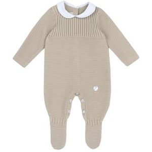 Chicco, Babyrompertje van zacht en licht katoen, met comfortabele rugopening en beenopening, ideaal voor lente en herfst, ontworpen in Italië, babykleding 0-24 maanden, beige (2), 3 Maanden