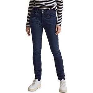 Street One Dames jeansbroek slim en high, Donkerblauw Soft Washed, 26W x 30L