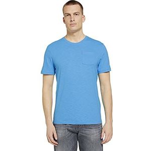 TOM TAILOR Uomini T-shirt van biologisch katoen 1025984, 16028 - Aquarius Turquoise, L