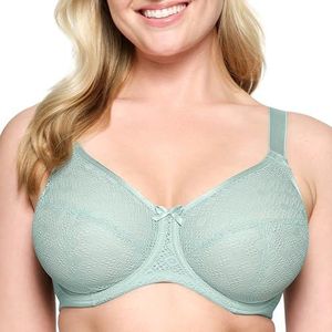 Glamorise #9855 Damesbeha in grote maten met kant, T-back en beugels., Jade, 36G
