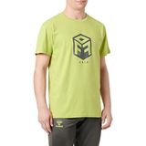 Hummel - Hmloffgrid - T-shirt - Donker Limoen/Myrtle - Katoen - Jersey-stof
