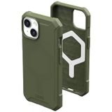 URBAN ARMOR GEAR Essential MS Case compatibel met Apple iPhone 15 case [50% gerecycled materiaal, draadloos opladen/magnetisch opladen geoptimaliseerd, 4,6 m valbescherming] olive drab