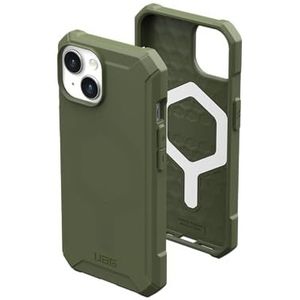 URBAN ARMOR GEAR Essential MS Case compatibel met Apple iPhone 15 case [50% gerecycled materiaal, draadloos opladen/magnetisch opladen geoptimaliseerd, 4,6 m valbescherming] olive drab
