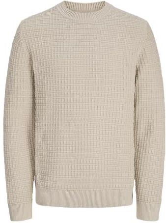 Jack & Jones Jprblabruce knit structure crew neck beige