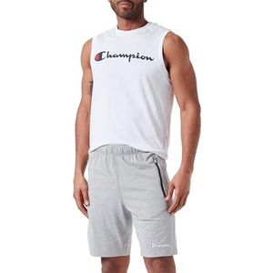 Champion Legacy Icons Pants - Small Script Logo PRO-Jersey Zip Bermuda Shorts, grijs melange, XXL Heren SS24, Grijs Melange, XXL