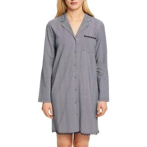 ESPRIT Jersey nachthemd met print, Navy 3, 44