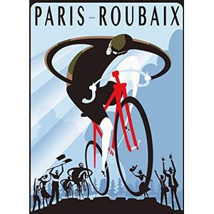 Schatzmix Paris 1896 Roubaix (fiets) metalen bord wanddecoratie 20x30cm tin Sign blikken bord, blik, meerkleurig, 20x30 cm