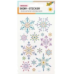 folia 18306 Shiny, Snowflake, 16 stickers, van kleurrijke strassteentjes, in verschillende motieven, eenvoudig van de folie te verwijderen, één maat
