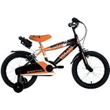 Fietsen voor kinderen, sport, 14 inch, met centrale beweging en kogelbesturing, afneembare wielen, oranje, 95% gemonteerd