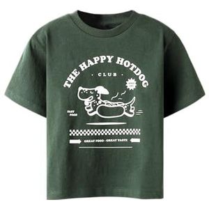 NAME IT Nmmkieran Ss Nreg Top Box, deep forest, 98