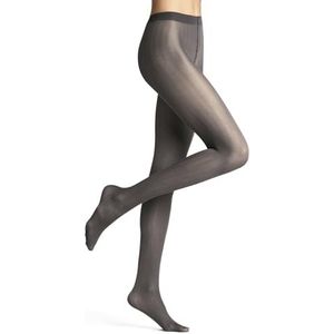 FALKE Dames Panty Slick Skin 40 DEN W Ti halfdoorzichtig gedessineerd 1 stuk, Grijs Flanell 3210, XL