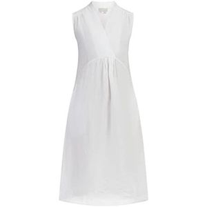 JANTJEL Dames midi-jurk van linnen 25227205-JA04, wit, XL, Midi-jurk van linnen, XL