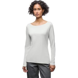 Street One 3228737 Basic shirt met lange mouwen, Pelican Grey, 42 dames