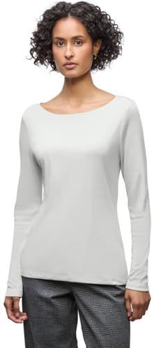 Street One - Lanea - Dames Basic Shirt - Grijs - Lange Mouwen