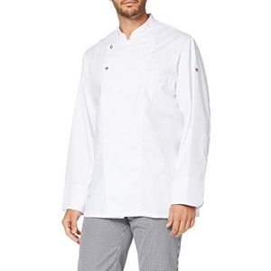 BP Gourmet 1547-400-21 kookjas - lange mouwen - 65% polyester, 35% katoen - drukknopen van roestvrij staal - normale pasvorm - maat: M - kleur: wit