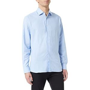 Hackett London Heren Strch Flannel HTOOTH Shirt, White/Sky, 38