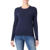 Tommy Hilfiger - Trui - Donkerblauw - Biologisch Katoen - Geborduurde Vlag
