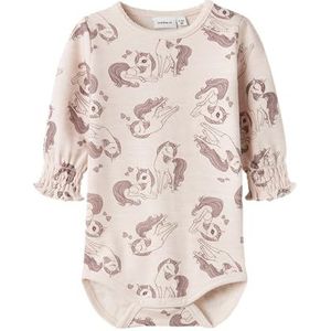 NAME IT Baby meisjes Nbfwuppo Wool/Co Ls body met lange mouwen, lila, 56 cm