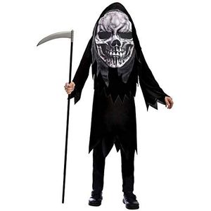 Amscan - Kinderkostuum Grim Reaper, gewaad, masker, sensenman, Big Head, skelet, themafeest, carnaval, Halloween