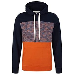 TOM TAILOR Uomini Hoodie in Colourblocking 1032925, 10302 - Dark Blue, XL