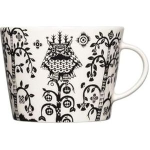 Iittala Beker Taika uit vitroporselein, kleur: zwart en wit, afmetingen: 11,8x9,8x7,4 cm, inhoud: 0,3l, 1070915