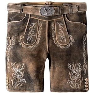 STOCKERPOINT Klederdracht broek 'Lee'  cappuccino / donkerbruin / wit