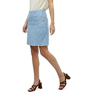 Peppercorn Rok  lichtblauw / wit