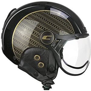 CGM EBI skihelm uniseks, volwassenen, zwart goud pareleffect, XS (53-54 cm)