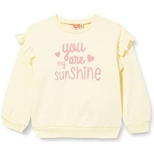 Koton Ruffled bedrukt sweatshirt met lange mouwen, ronde hals, geborsteld, binnenzijde, geel (151), 9-12 Maanden