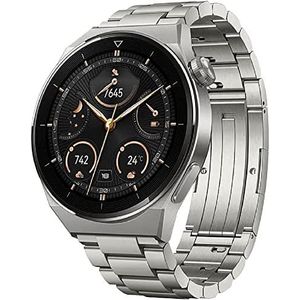 HUAWEI WATCH GT 3 Pro 46 mm smartwatch, titanium kast, saffierglas, duikmodus, lange batterijduur, draadloos opladen, hartslag- en SpO2-bewaking, Bluetooth-oproepen, Titanium band