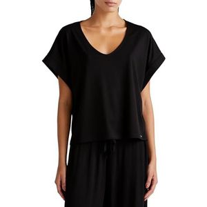 United Colors of Benetton T-shirt met V-hals, Zwart, XXS