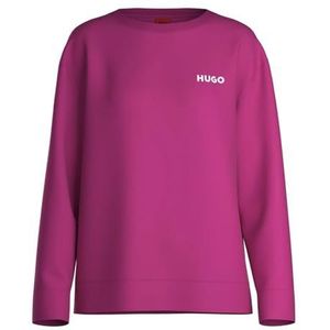 HUGO Dames Unite_ls-shirt pyjama met lange mouwen, Dark Pink652, L