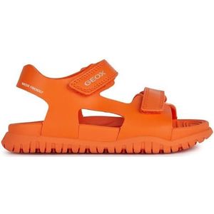 Geox J Fusbetto BO Sandalen voor jongens, oranje, 35 EU