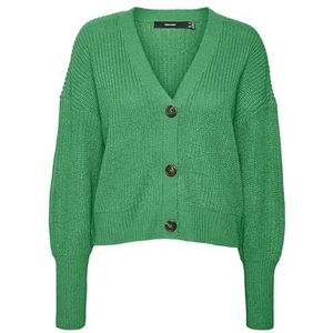 VERO MODA VMLEA LS vest met V-hals, bright green, XXL