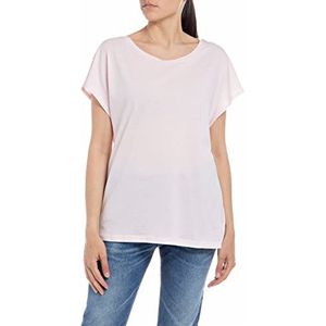 Replay Dames W3795A T-Shirt, 664 Light Rose, M, 664 lichtroze, M