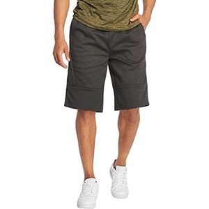 Southpole Heren Shorts Tech Fleece Shorts Uni, korte sportbroek voor mannen van fleecemateriaal verkrijgbaar in 3 kleuren, maten S - XXL, houtskool, L