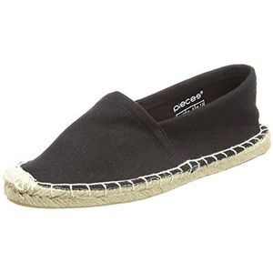 PIECES Haisha espadrilles voor dames, zwart, 39 EU