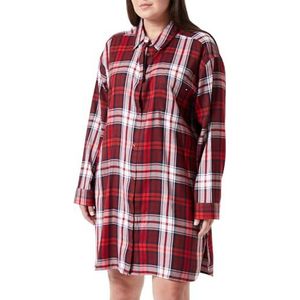 Tommy Hilfiger Nachtjurken voor dames, Dames Kleding Plaid Rood, XS