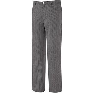 BP Unisex Broek 1643-801-33, 65% Polyester, 35% Katoen Zwart-Wit Stripes, Maat Ln