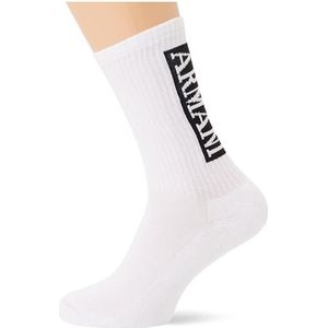EMPORIO ARMANI MAN'S BASIC SPONS 2-PACK SOKKEN KORT WIT TU, Wit, One size