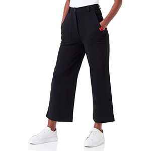 Moschino Love Women's Regular Fit Gepersonaliseerde withlogo Rubber Label Casual Broek, Zwart, 48