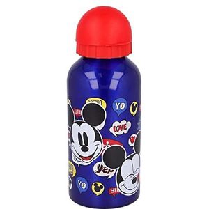 ALMACENESADAN 4775; aluminium fles 400 ml Dinsey Mickey Mouse ding; BPA-vrij.