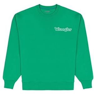 Wrangler Graphic Crew Sweatshirt voor heren, groen, S