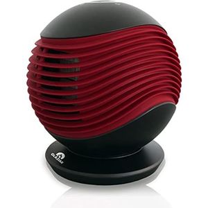 GLAZIAR Calima Keramische ventilatorkachel, stil, timer 1 tot 6 uur, 1500 W, oscillerend, 25 m2 draagbare keramische verwarming Predator H25C, rood, standaard
